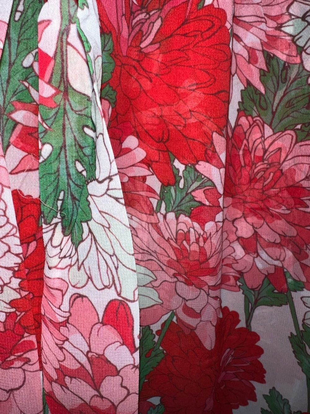 NWT Floral Red Wrap Maxi Dress with Tie Waist size Medium ♥️🥀 - Picture 8 of 12